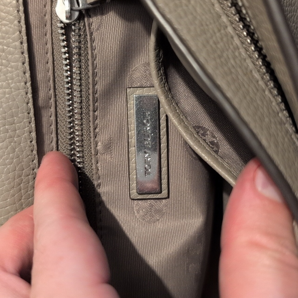 Tory Burch Britten Combo Cream Crossbody Bag with Silver Accents - Picture 4 of 5